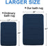 Memory Foam Bath Mat for Bathroom Non Slip Bath Rug Velvet Thick Soft and Comfortable Water Absorbent Machine Washable Easier to Dry Floor Rug Mats, 20x32 Inches, Navy