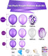 135 Pieces Purple Balloon Arch Garland Kit, Purple White Confetti Balloons for Wedding Birthday Graduation Party Decorations
