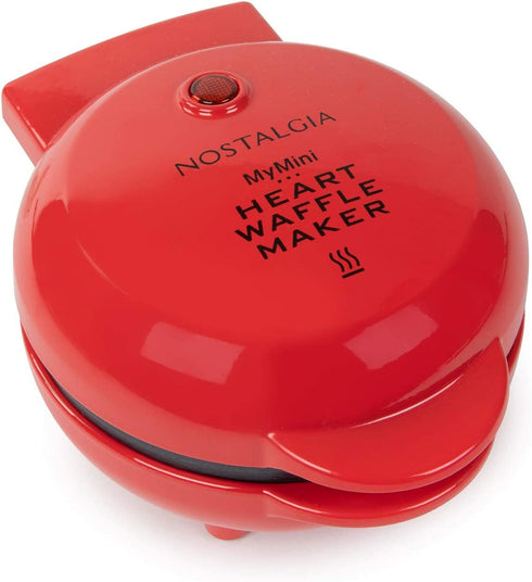 Nostalgia MyMini Heart shaped waffle maker personal hash browns Valentines Gift compact size