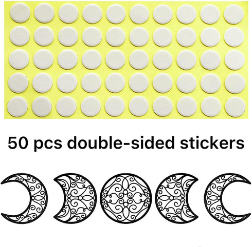 ASMANNA 5 Pieces Moon Decoration Wall Decoration Wooden Moon Phase Wall Hanging Bohemian Style Bedroom Home Wall Decor Bohemian Lunar Aesthetic Art for Bedroom Living Room Dorm Apartment Office(black)