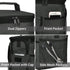 Large Insulated Lunch Bag for Women Men, 10L Leakproof Thermal Reusable Lunch Box for Adult & Kids, Tall Meal Prep Lunch Cooler Tote with 4 Pockets for Office Work by Tirrinia, Black