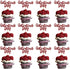 Galentines Day Cupcake Toppers Decorations, Red Glitter Happy Galentines Day Cupcake Toppers for Galentine's Day Decoration, Friends Galentines Party Decor, Valentines Day Party Decorations -24PCS