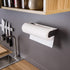 YIGII Paper Towel Holder Under Cabinet - Self Adhesive Paper Towel Rack Wall Mount for Kitchen, SUS-304 Stainless Steel Brushed