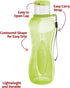 MILTON 32 oz. Large Water Bottle 4 Set Sports Water Bottles for Kids Adults Reusable Water Bottle Plastic Wide-Mouth BPA Free Leak-Free Lightweight Drink Bottle with Carry Strap Hiking Gym Bike Travel