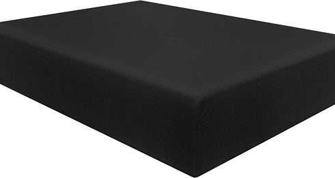 NTBAY Microfiber Queen Fitted Sheet, Wrinkle, Fade, Stain Resistant Deep Pocket Bed Sheet, Black