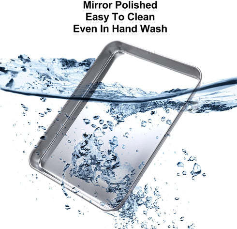 Baking Sheets Set of 2 Packs, Zacfton 12 Inch 16 Inch Baking Pans Cookie Pan Tray for Toaster Oven Bakeware Set Rimmed Baking Tray 2 Pieces for Baking and Roasting, Durable & Commercial Quality