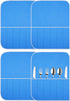 Silver Storage Bags Anti Tarnish Silver Protector Bags Blue Holder for Silverware Flatware Storage Organizer Silver Storage Cloth Place Setting Roll with White Ribbon for Teaspoon Utensils?4 Pieces?