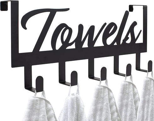 Aesthetic Over The Door Towel Rack for Your Bathroom – Space Saving and Convenient Towel Holder with Sturdy Hooks – The Perfect Addition to Your Bathroom Decor