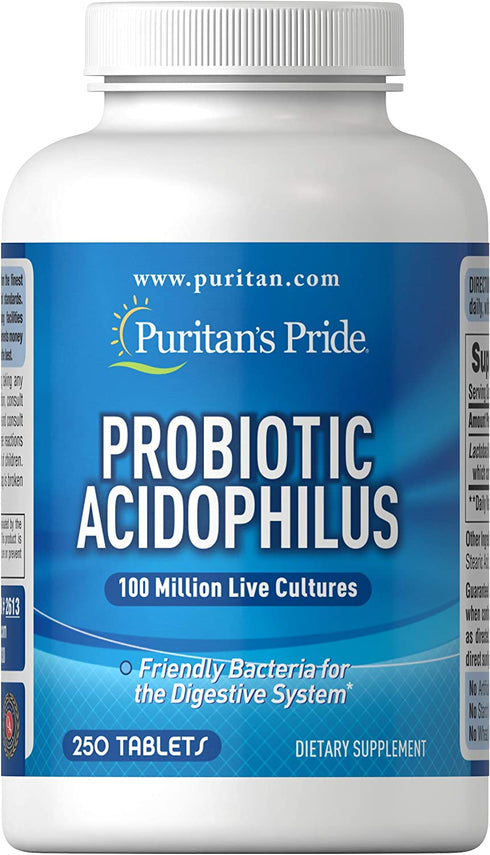 Puritan's Pride Probiotic Supplement, Acidophilus, 250 Count(Pack of 1)