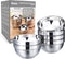 Geini Premium 304 Stainless Steel Bowls Set, Double Walled Insulated, Nesting Serving Bowls without Lids in Kitchen for Soup, Rice, Ice Cream, Kids Snacks, 6 Pack, 13oz Capacity