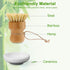 SUBEKYU Bamboo Dish Scrub Brush for Kitchen Sink, Natural Wooden Washing Dish Brush Scrubber, Sisal Bristles Brush for Household Cleaning Cast Iron Brush Pots, Pans and Vegetables