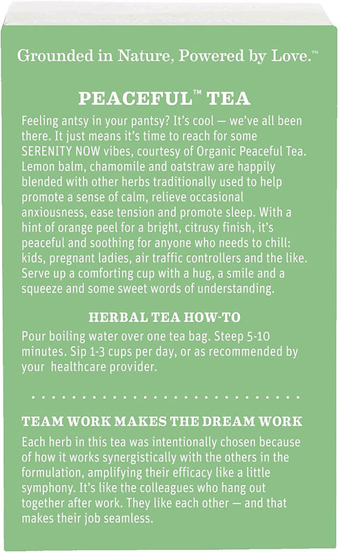 Earth Mama Organic Peaceful Mama Tea Bags for Pregnancy and Beyond, Citrus Chamomile, Stress Less, 16 Count, Pack of 3
