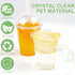 Zezzxu 50Pack 12oz Clear Plastic Cups with Dome Lids and Straws, Crystal Clear PET Disposable Drinking Cups for Cold Drinks, Iced Coffee, Juice, Smoothie, Milkshake, Bubble Boba Tea