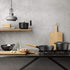 Iron 8 inch Shelf Brackets Flat Angle Curved Black Floating Industrial Shelves Support Brackets, Set of 2