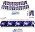 XJLANTTE Outer Space Party Supplies - Solar System Galaxy Planet Theme Happy Birthday Banner, Plates, Napkins, Cup, Straws, Knives, Fork, Spoon and Tablecloth for Boys Decorations, Serves 20 Guests