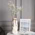 Hydrone Design Ceramic White Vases for Flowers, Modern Farmhouses Vases for Centerpieces, Entryway Table Home Decor (12.6'')