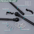 1 Inch Adjustable Curtain Rod Set-Black Curtain Rods for Windows 34 to 68"- Sturdy Single Drapery Rod for Sliding Door, Bedroom, Kitchen,Living Room (With 2 Brackets)
