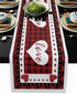 Farmhouse Kitchen Dinning Table Runner Dresser Scarves 13x70inch Valentine's Day Love Heart Red Buffalo Check Plaid Burlap Linen Table Runners for Indoor&Outdoor Dinner Gathering Party