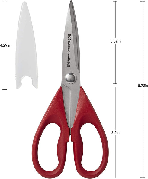 KitchenAid All Purpose Shears with Protective Sheath, 8.72-Inch, Red