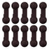 10 Pack Cabinet Locks for Babies, Roctee Brown Baby Proof Cupboard Locks Child Safety Latches for Drawers, Cabinet Doors, Kitchen Refrigerator and Toilet Seat for Pets