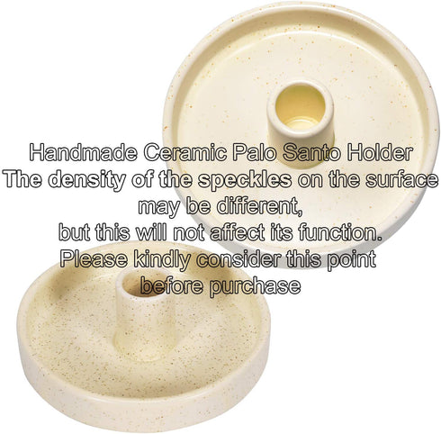Palo Santo Holder, Ceramic Incense Burner for Palo Santo Wood or Scented Incense Stick, Beige