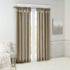 Madison Park Emilia Faux Silk Single Curtain with Privacy Lining, DIY Twist Tab Top, Window Drape for Living Room, Bedroom and Dorm, 50x84, Pewter Brown