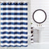 Hookless Cabana Stripe Shower Curtain with Peva Liner, 71 in x 74 in, Navy