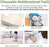 Waterproof Baby Bed Pad Maveek 47.2'' x 27.6'' Baby Organic Mattress Pad Bamboo Blanket Toddler Bed Sheet Protector Reusable High Absorbent Mattress Protector Baby Diaper Changing Pad