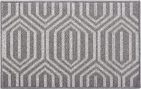CHICHIC Indoor Doormat 20'' x 31.5'' Inch Welcome Mat Front Back Indoor Door Mats for Home Entrance Entry Way Entry Rug Floor Mat Machine Washable Rugs Inside Non Slip Outdoor Rugs, (Pattern A Gray)