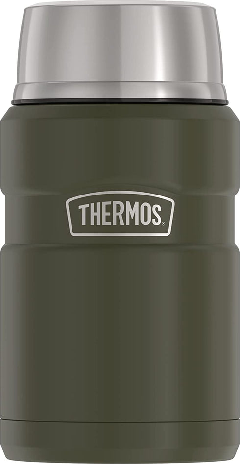 THERMOS Stainless King Vacuum-Insulated Food Jar , 24 Ounce, Matte Green