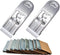 WEKOIL Razor Blades Metal Scraper Tool Pull Push Glass Scraper Stove Top Scraper Window Ceramic Scraper with10 PCS Single Edge Replacement Scraper Blades Removing Decal Label Residue Sticker,Silver