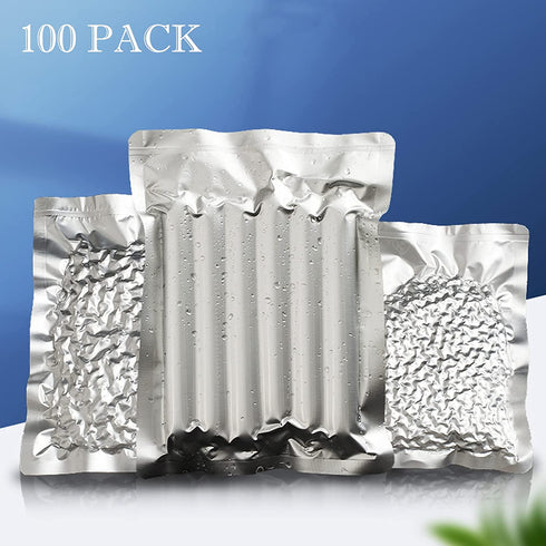 100 PACK Mylar Bags for Food Storage Mylar Food Storage Bags Vacuum Sealed Bags for Long Term Storage(4Mil,8"x11.7")