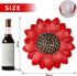 Red Sunflower Metal Flowers Wall Decor Metal Wall Art Decorations Hanging For Indoor Outdoor Home Bathroom Kitchen Room Bedroom Living Room Garden Patio Porch 12 Inch