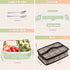 Bento Lunch Box for Kids and Adults ,1200ml Leakproof Stainless Steel Lunch Box with Portable Insulation Bag, 3 Compartments Food Container With Spoon and Fork