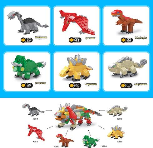 12pcs Dinosaur Eggs with Dinosaurs Building Blocks, Egg Surprise Toys for Easter Basket Stuffers,Kids Activities Toy - Toys for 3+ Year Olds Boys Girls