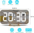 Digital Alarm Clock for Bedrooms, LED Mirror Digital Clock Large Display for Heavy Sleepers Teens, Snooze, Dual USB Charger Ports, 3 Level Brightness, Electronic Clock for Bedroom Living Room(Gold)