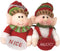 Gerson Naughty or Nice Holiday Elf Plush Hanging Ornaments - Set of 2