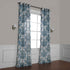 HPD Half Price Drapes SHCH-PS18043A-84-GR Damascus Grommet Faux Linen Printed Sheer Curtain (1 Panel), 50 X 84, Damacus Teal