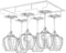 LACAFA Wine Glass Holder - Under Cabinet Stemware Rack in Home, Bar Kitchen Organization with 3 Rows Wine Glass Rack Hanger Storage Metal Organizer for Under Shelf Hanging (White)