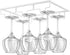 LACAFA Wine Glass Holder - Under Cabinet Stemware Rack in Home, Bar Kitchen Organization with 3 Rows Wine Glass Rack Hanger Storage Metal Organizer for Under Shelf Hanging (White)