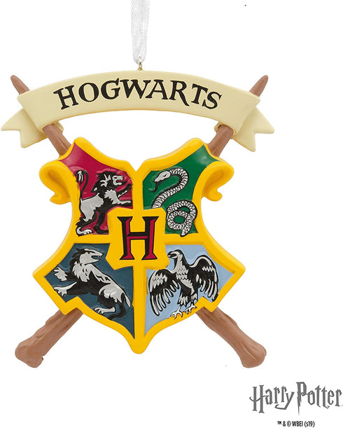 Hallmark Harry Potter Hogwarts Crest Christmas Ornament, Multicolor (0002HCM9465)