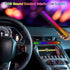 Rhythm Light Bar, RGB Sound Control Music Rhythm Lights, App Control 32 Bit Music Level LED Lights, USB & Battery Powered Voice Activated Atmosphere Light for Car Game Room Desktop DJ Studio (2 Packs)