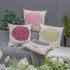 JWH Hand Embroidery Accent Pillow Case Faux Pearl Cushion Cover Dandelion Flower Pillowcase Home Sofa Bed Living Room Decorative Shell Gift Beige 20 x 20 Inch