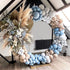 Blue Balloons Arch Garland Kit 140Pcs DIY Double-Stuffed Apricot Matte Grey Balloons for Baby Shower Wedding Birthday Party Centerpiece Background Decoration