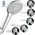 High Pressure Shower Head with Handheld, 5 Functions Shower Head Hand-held High Flow Handheld Shower Head with Hose, Bracket Rubber Washers