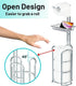 Toilet Paper Holder Stand with Reserve and Dispenser for 4 Mega Rolls, Bathroom Freestanding Toilet Tissue Paper Roll Storage with Cell Phone Shelf, Chrome
