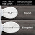 MAYFAIR 841EC 047 Cameron Toilet Seat will Never Loosen and Easily Remove, ROUND, Durable Enameled Wood, Black