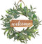 Pinkpum Welcome Sign for Front Door 20 Inch Eucalyptus Welcome Wreaths Outside Spring Front Porch Decor