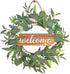 Pinkpum Welcome Sign for Front Door 20 Inch Eucalyptus Welcome Wreaths Outside Spring Front Porch Decor