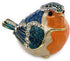 JWT Astyle Robin Bird Hinged Jewelry Box with Stones , Collectible Animal Trinket Box.Rings Earrings Storage Boxes,Bird Figurine Home Decor Gift.